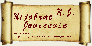 Mijobrat Jovićević vizit kartica